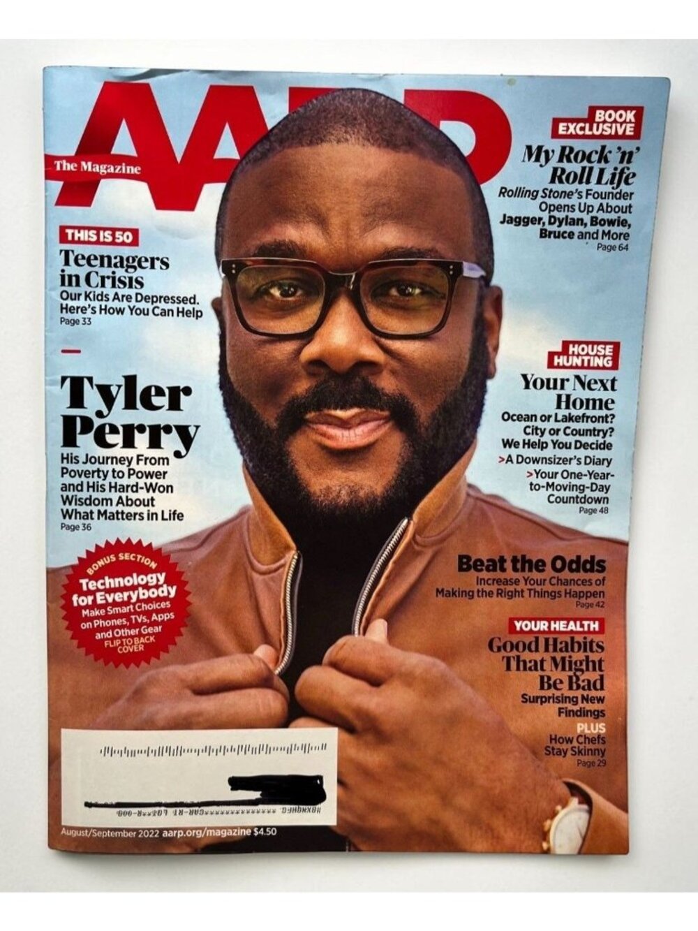 AARP Magazine August September 2022 Issue Tyler Perry  Tech Guide House Hunting
